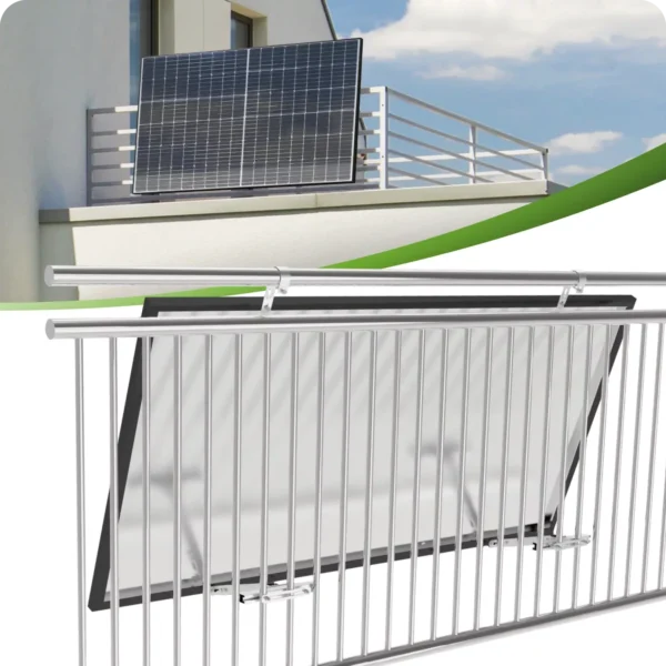 Modulo fotovoltaico montato su una ringhiera
