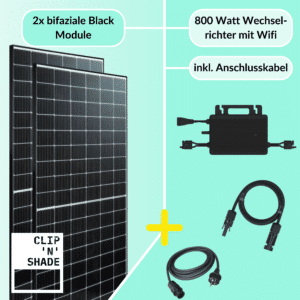 Set di centrali elettriche da balcone da 800W di Würzburg. Uscita del modulo da 860Wp con inverter Hoymiles da 800W incl. Wifi.