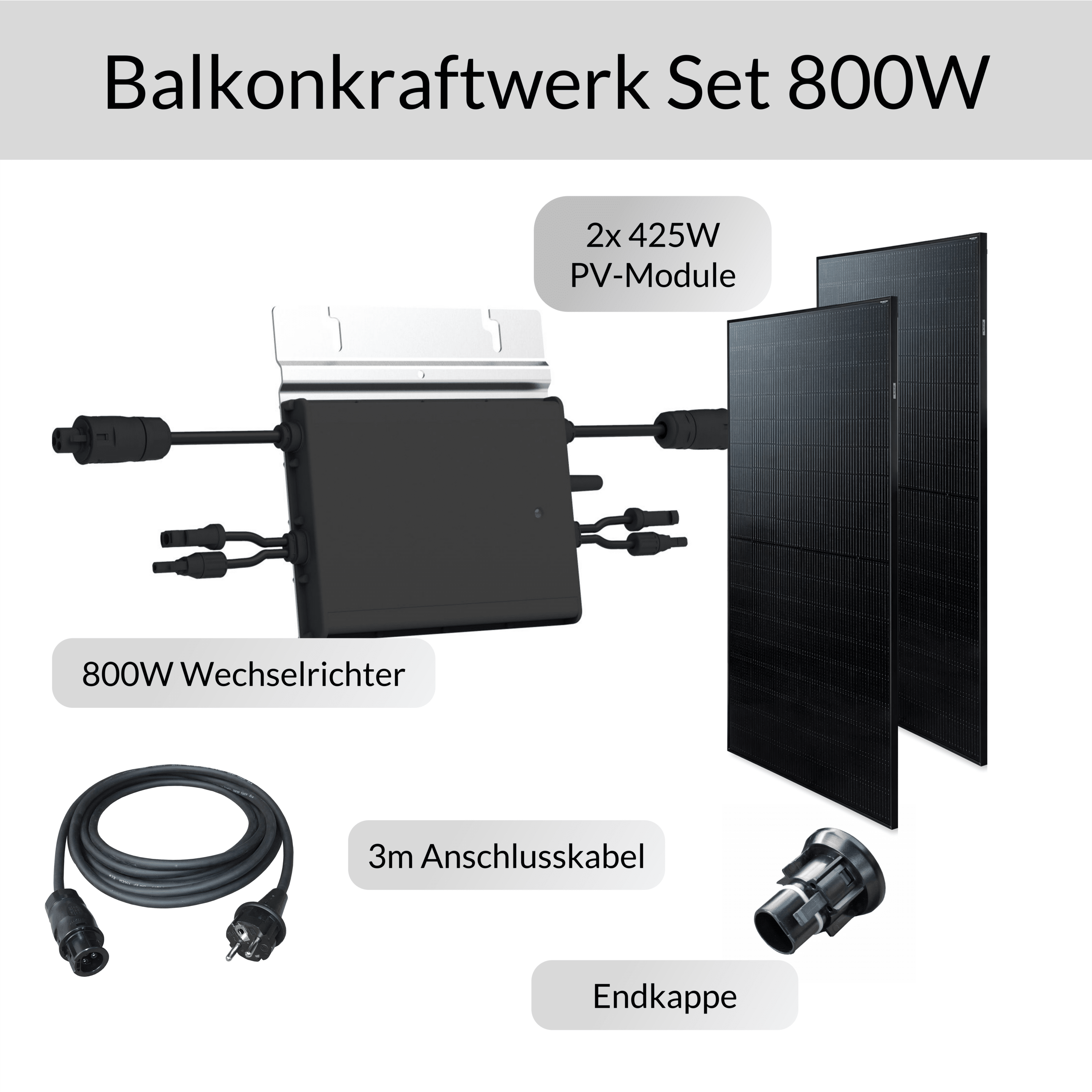 Set di centrali elettriche da balcone 800W