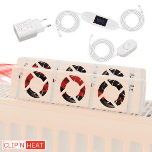 Set di ventilatori per radiatori per stanze di 15 m²