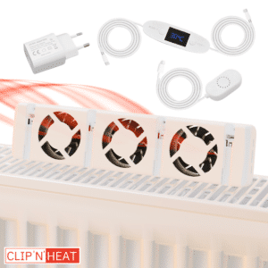Set singolo di ventilatori per radiatori per stanze di 10 m²