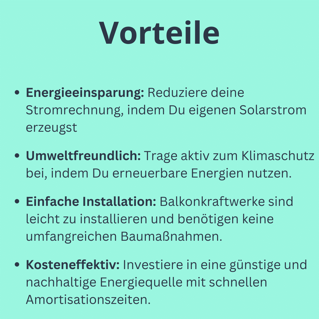 Vantaggi delle centrali elettriche a balcone