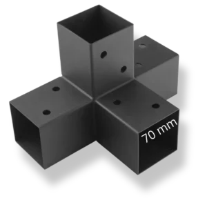 X Connettore angolare Connettore per montante 70 mm
