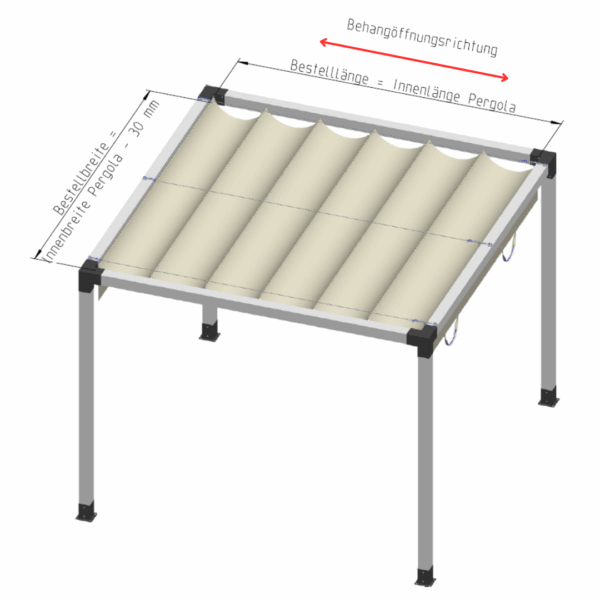Disegno tecnico della tenda pieghevole