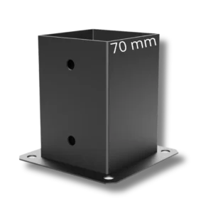 Connettore angolare base post manicotto a vite 70 mm