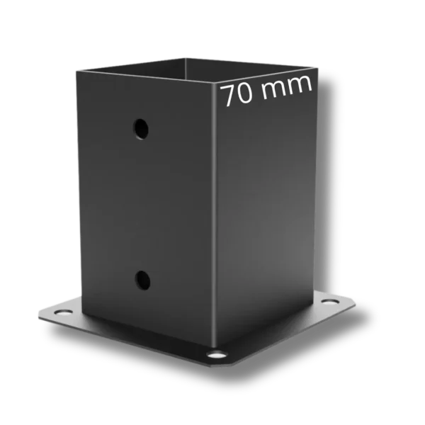 Connettore angolare base post manicotto a vite 70 mm