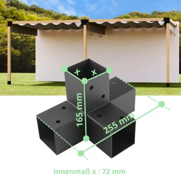 X Connettore angolare 70 mm Dimensioni