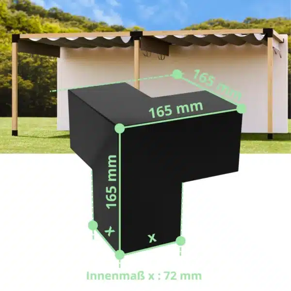 Connettore angolare a Y 70 mm Dimensioni